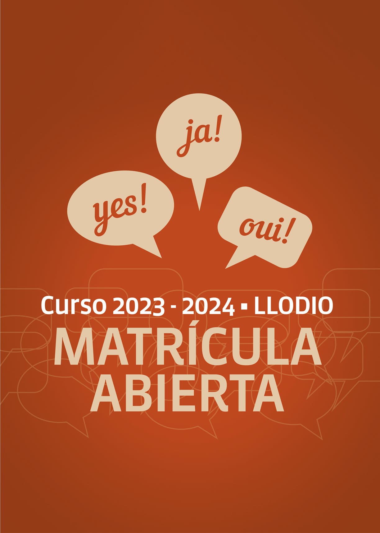 Matrícula abierta curso 2023-2024 Llodio