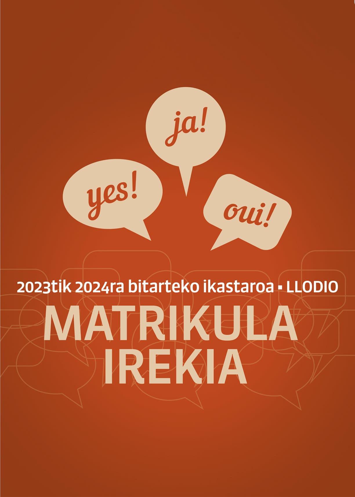 2023tik 2024ra bitarteko ikastaroa, Llodio, MATRIKULA IREKIA