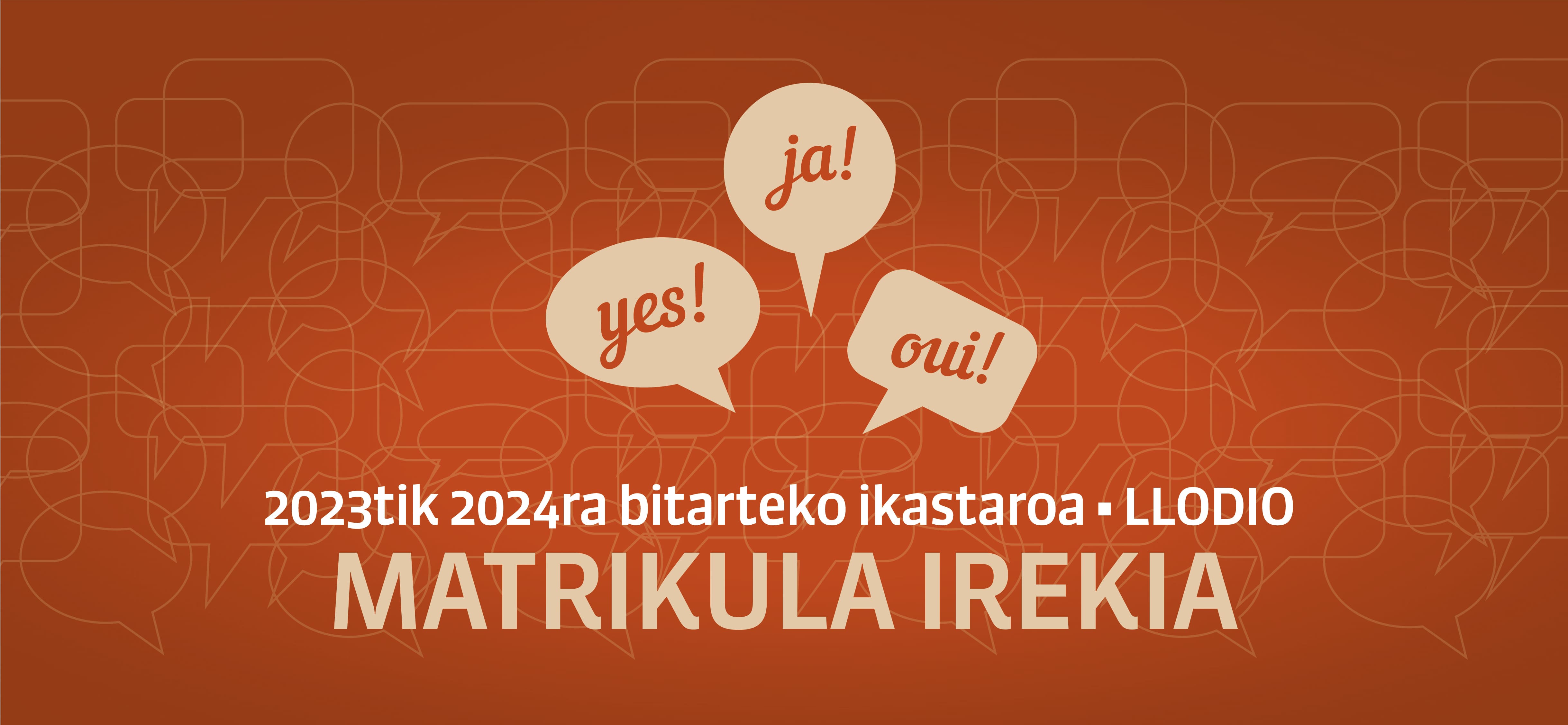 2023tik 2024ra bitarteko ikastaroa, Llodio, MATRIKULA IREKIA