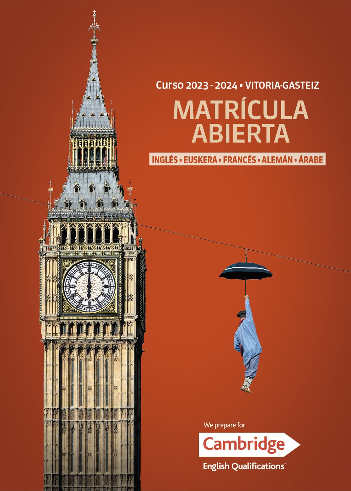 Curso 2023-2024 Vitoria-Gasteiz, Matrícula Abierta, Inglés, Euskera, Francés, Alemán, Arabe