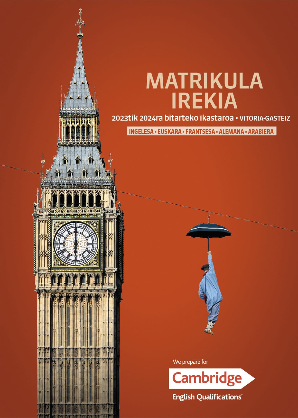 2023tik 2024ra bitarteko ikastaroa, Vitoria-Gasteiz, Ingelesea, Euskara, Frantsesa, Alemana, Arabiera